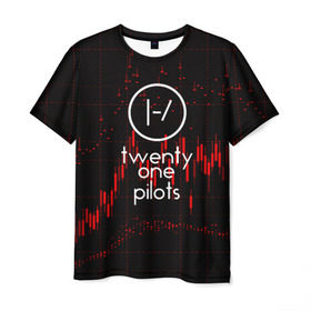 Мужская футболка 3D с принтом Twenty one pilots в Рязани, 100% полиэфир | прямой крой, круглый вырез горловины, длина до линии бедер | rock | t.o.p. | top | twenty one pilots | рок