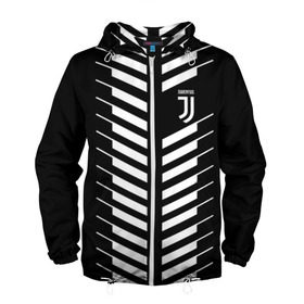 Мужская ветровка 3D с принтом Juventus 2018 Creative #2 в Рязани, 100% полиэстер | подол и капюшон оформлены резинкой с фиксаторами, два кармана без застежек по бокам, один потайной карман на груди | Тематика изображения на принте: juventus | футбол | футбольный клуб | ювентус