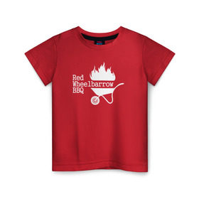 Детская футболка хлопок с принтом BBQ в Рязани, 100% хлопок | круглый вырез горловины, полуприлегающий силуэт, длина до линии бедер | Тематика изображения на принте: mister robot | rami malek | мистер робот | рами малек