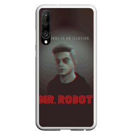 Чехол для Honor P30 с принтом Mr Robot в Рязани, Силикон | Область печати: задняя сторона чехла, без боковых панелей | Тематика изображения на принте: mister robot | mr robot | rami malek | мистер робот | рами малек