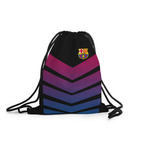 Рюкзак-мешок 3D с принтом FC Barcelona 2018 Arrow в Рязани, 100% полиэстер | плотность ткани — 200 г/м2, размер — 35 х 45 см; лямки — толстые шнурки, застежка на шнуровке, без карманов и подкладки | fc | fc barcelona | fcb | барселона | спорт | спортивные | футбол | футбольный клуб