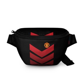 Поясная сумка 3D с принтом Manchester United 2018 Arrow в Рязани, 100% полиэстер | плотная ткань, ремень с регулируемой длиной, внутри несколько карманов для мелочей, основное отделение и карман с обратной стороны сумки застегиваются на молнию | fc | manchester united | манчестер юнайтед | спорт | спортивные | футбол | футбольный клуб