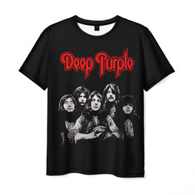 Мужская футболка 3D с принтом Deep Purple в Рязани, 100% полиэфир | прямой крой, круглый вырез горловины, длина до линии бедер | album | british | deep purple | england | heavy metal | rock group | альбом | англия | британская | рок группа | хеви металл