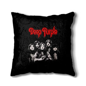 Подушка 3D с принтом Deep Purple в Рязани, наволочка – 100% полиэстер, наполнитель – холлофайбер (легкий наполнитель, не вызывает аллергию). | состоит из подушки и наволочки. Наволочка на молнии, легко снимается для стирки | album | british | deep purple | england | heavy metal | rock group | альбом | англия | британская | рок группа | хеви металл