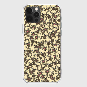 Чехол для iPhone 12 Pro Max с принтом Мопсы в Рязани, Силикон |  | pug | милота | мопс | паттерн | пес | собака | собачка | текстура