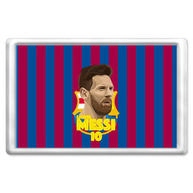 Магнит 45*70 с принтом Lionel Messi Barcelona в Рязани, Пластик | Размер: 78*52 мм; Размер печати: 70*45 | Тематика изображения на принте: barca | barcelona | barsa | barselona | kit | leo | mesi | messi | барса | барселона | лео | лионель | меси | месси