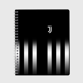 Тетрадь с принтом Juventus 2018 Line в Рязани, 100% бумага | 48 листов, плотность листов — 60 г/м2, плотность картонной обложки — 250 г/м2. Листы скреплены сбоку удобной пружинной спиралью. Уголки страниц и обложки скругленные. Цвет линий — светло-серый
 | Тематика изображения на принте: fc | juventus | спорт | фк | футбол | ювентус