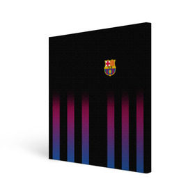 Холст квадратный с принтом FC Barcelona Color Line в Рязани, 100% ПВХ |  | fc barcelona | fcb | барселона | спорт | спортивные | фк | футбол