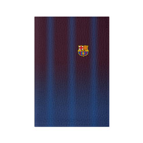 Обложка для паспорта матовая кожа с принтом FC Barcelona Gradient в Рязани, натуральная матовая кожа | размер 19,3 х 13,7 см; прозрачные пластиковые крепления | Тематика изображения на принте: fc | fc barcelona | fcb | барселона | спорт | спортивные | фк | футбол