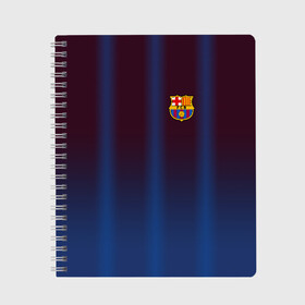 Тетрадь с принтом FC Barcelona Gradient в Рязани, 100% бумага | 48 листов, плотность листов — 60 г/м2, плотность картонной обложки — 250 г/м2. Листы скреплены сбоку удобной пружинной спиралью. Уголки страниц и обложки скругленные. Цвет линий — светло-серый
 | fc | fc barcelona | fcb | барселона | спорт | спортивные | фк | футбол