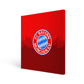 Холст квадратный с принтом FC Bayern 2018 Paints в Рязани, 100% ПВХ |  | bayern | fc | бавария | спорт | спортивные | фк | футбол