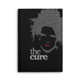 Обложка для автодокументов с принтом The Cure в Рязани, натуральная кожа |  размер 19,9*13 см; внутри 4 больших “конверта” для документов и один маленький отдел — туда идеально встанут права | Тематика изображения на принте: robert smith | rock band | the cure | uk | британия | роберт смит | рок группа