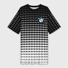 Платье-футболка 3D с принтом BMW 2018 Black and White IV в Рязани,  |  | Тематика изображения на принте: bmw | автомобильные | бмв | машины