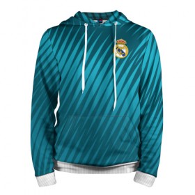 Мужская толстовка 3D с принтом Real Madrid 2018 Sportwear в Рязани, 100% полиэстер | двухслойный капюшон со шнурком для регулировки, мягкие манжеты на рукавах и по низу толстовки, спереди карман-кенгуру с мягким внутренним слоем. | 