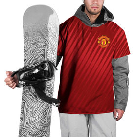 Накидка на куртку 3D с принтом Manchester United Sportwear в Рязани, 100% полиэстер |  | emirates | fc | manchester united | геометрия | манчестер юнайтед | спорт | футбол | футбольный клуб | эмблема