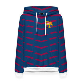 Женская толстовка 3D с принтом FC Barca 2018 Creative uniform в Рязани, 100% полиэстер  | двухслойный капюшон со шнурком для регулировки, мягкие манжеты на рукавах и по низу толстовки, спереди карман-кенгуру с мягким внутренним слоем. | barcelona | fc | барселона | спорт | спортивные | фк | футбол