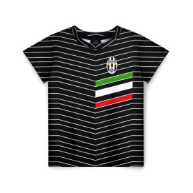 Детская футболка 3D с принтом Juventus 2018 Италия в Рязани, 100% гипоаллергенный полиэфир | прямой крой, круглый вырез горловины, длина до линии бедер, чуть спущенное плечо, ткань немного тянется | Тематика изображения на принте: fc | juventus | спорт | спортивные | фк | футбол | ювентус