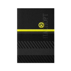 Обложка для паспорта матовая кожа с принтом FC Borussia 2018 Original #3 в Рязани, натуральная матовая кожа | размер 19,3 х 13,7 см; прозрачные пластиковые крепления | боруссия | дортмунд
