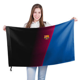 Флаг 3D с принтом FC Barca 2018 Creative uniform в Рязани, 100% полиэстер | плотность ткани — 95 г/м2, размер — 67 х 109 см. Принт наносится с одной стороны | fc | fc barcelona | fcb | барселона | спорт | спортивные | фк | футбол | футбольный клуб