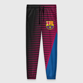 Женские брюки 3D с принтом FC Barca 2018 Creative uniform в Рязани, полиэстер 100% | прямой крой, два кармана без застежек по бокам, с мягкой трикотажной резинкой на поясе и по низу штанин. В поясе для дополнительного комфорта — широкие завязки | fc | fc barcelona | fcb | барселона | спорт | спортивные | фк | футбол | футбольный клуб