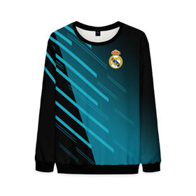 Мужской свитшот 3D с принтом Real Madrid Creative uniform в Рязани, 100% полиэстер с мягким внутренним слоем | круглый вырез горловины, мягкая резинка на манжетах и поясе, свободная посадка по фигуре | fc | real madrid | реал мадрид | спорт | спортивные | фк | футбол | футбольный клуб