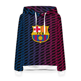 Женская толстовка 3D с принтом FC Barca 2018 Creative uniform в Рязани, 100% полиэстер  | двухслойный капюшон со шнурком для регулировки, мягкие манжеты на рукавах и по низу толстовки, спереди карман-кенгуру с мягким внутренним слоем. | fc | fc barcelona | fcb | барселона | спорт | спортивные | фк | футбол | футбольный клуб