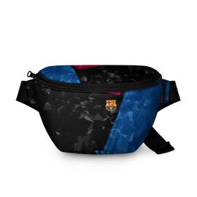 Поясная сумка 3D с принтом FC Barca 2018 Creative uniform в Рязани, 100% полиэстер | плотная ткань, ремень с регулируемой длиной, внутри несколько карманов для мелочей, основное отделение и карман с обратной стороны сумки застегиваются на молнию | fc | fc barcelona | fcb | барселона | спорт | спортивные | фк | футбол | футбольный клуб