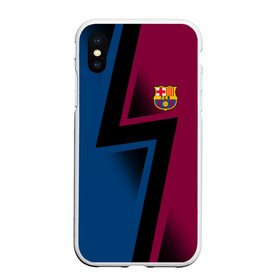 Чехол для iPhone XS Max матовый с принтом FC Barca 2018 Creative uniform в Рязани, Силикон | Область печати: задняя сторона чехла, без боковых панелей | Тематика изображения на принте: fc | fc barcelona | fcb | барселона | спорт | спортивные | фк | футбол | футбольный клуб