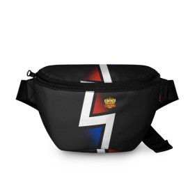 Поясная сумка 3D с принтом RUSSIA - Tricolor Collection в Рязани, 100% полиэстер | плотная ткань, ремень с регулируемой длиной, внутри несколько карманов для мелочей, основное отделение и карман с обратной стороны сумки застегиваются на молнию | russia  | герб | россия | флаг