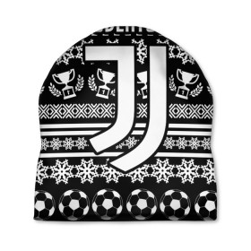 Шапка 3D с принтом Juventus 2018 Новогодний в Рязани, 100% полиэстер | универсальный размер, печать по всей поверхности изделия | fc | juventus | спорт | спортивные | фк | футбол | футбольный клуб | ювентус