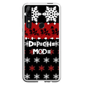 Чехол для Honor P Smart Z с принтом Праздничный Depeche Mode в Рязани, Силикон | Область печати: задняя сторона чехла, без боковых панелей | Тематика изображения на принте: depeche mode | вестник моды | депеш мод | дэйв гаан | мартин гор | новогодний | новый год | рождество | роза | снежинки | энди флетчер