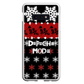 Чехол для Samsung S10E с принтом Праздничный Depeche Mode в Рязани, Силикон | Область печати: задняя сторона чехла, без боковых панелей | depeche mode | вестник моды | депеш мод | дэйв гаан | мартин гор | новогодний | новый год | рождество | роза | снежинки | энди флетчер