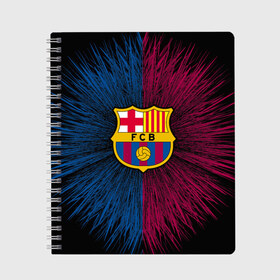 Тетрадь с принтом FC Barca 2018 Creative uniform в Рязани, 100% бумага | 48 листов, плотность листов — 60 г/м2, плотность картонной обложки — 250 г/м2. Листы скреплены сбоку удобной пружинной спиралью. Уголки страниц и обложки скругленные. Цвет линий — светло-серый
 | fc | fc barcelona | fcb | барселона | спорт | спортивные | фк | футбол | футбольный клуб