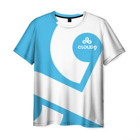 Мужская футболка 3D с принтом cs:go - Cloud 9 (2018 Style) в Рязани, 100% полиэфир | прямой крой, круглый вырез горловины, длина до линии бедер | 0x000000123 | 9 | cloud9 | csgo | клауд | кс го