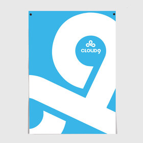 Постер с принтом cs:go - Cloud 9 (2018 Style) в Рязани, 100% бумага
 | бумага, плотность 150 мг. Матовая, но за счет высокого коэффициента гладкости имеет небольшой блеск и дает на свету блики, но в отличии от глянцевой бумаги не покрыта лаком | 0x000000123 | 9 | cloud9 | csgo | клауд | кс го