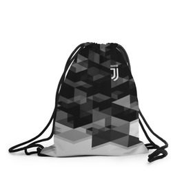 Рюкзак-мешок 3D с принтом Juventus 2018 Geometry Sport в Рязани, 100% полиэстер | плотность ткани — 200 г/м2, размер — 35 х 45 см; лямки — толстые шнурки, застежка на шнуровке, без карманов и подкладки | fc | juventus | спорт | спортивные | фк | футбол | футбольный клуб | ювентус