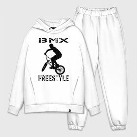 Мужской костюм хлопок OVERSIZE с принтом BMX FreeStyle в Рязани,  |  | bmx | freestyle | велик | велосипед | трюки | экстрим