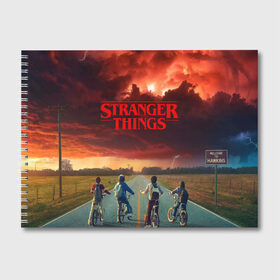 Альбом для рисования с принтом Stranger Things в Рязани, 100% бумага
 | матовая бумага, плотность 200 мг. | stranger things | очень странные дела