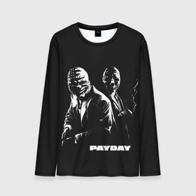 Мужской лонгслив 3D с принтом Payday в Рязани, 100% полиэстер | длинные рукава, круглый вырез горловины, полуприлегающий силуэт | Тематика изображения на принте: chains | dallas | heist | hoxton | payday | the heist | wolf | банк | грабители | мафиози | мафия | наемники | ограбление