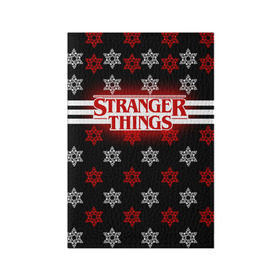 Обложка для паспорта матовая кожа с принтом Свитер Stranger Things Dark в Рязани, натуральная матовая кожа | размер 19,3 х 13,7 см; прозрачные пластиковые крепления | stranger things | очень странные дела