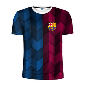 Мужская футболка 3D спортивная с принтом FC Barca 2018 Creative uniform в Рязани, 100% полиэстер с улучшенными характеристиками | приталенный силуэт, круглая горловина, широкие плечи, сужается к линии бедра | Тематика изображения на принте: fc | fc barcelona | fcb | барселона | спорт | спортивные | фк | футбол | футбольный клуб