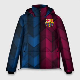 Мужская зимняя куртка 3D с принтом FC Barca 2018 Creative uniform в Рязани, верх — 100% полиэстер; подкладка — 100% полиэстер; утеплитель — 100% полиэстер | длина ниже бедра, свободный силуэт Оверсайз. Есть воротник-стойка, отстегивающийся капюшон и ветрозащитная планка. 

Боковые карманы с листочкой на кнопках и внутренний карман на молнии. | fc | fc barcelona | fcb | барселона | спорт | спортивные | фк | футбол | футбольный клуб