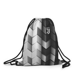 Рюкзак-мешок 3D с принтом Juventus 2018 Geometry Sport в Рязани, 100% полиэстер | плотность ткани — 200 г/м2, размер — 35 х 45 см; лямки — толстые шнурки, застежка на шнуровке, без карманов и подкладки | fc | juventus | спорт | спортивные | фк | футбол | футбольный клуб | ювентус