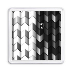 Магнит 55*55 с принтом Juventus 2018 Geometry Sport в Рязани, Пластик | Размер: 65*65 мм; Размер печати: 55*55 мм | fc | juventus | спорт | спортивные | фк | футбол | футбольный клуб | ювентус