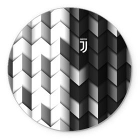 Коврик круглый с принтом Juventus 2018 Geometry Sport в Рязани, резина и полиэстер | круглая форма, изображение наносится на всю лицевую часть | fc | juventus | спорт | спортивные | фк | футбол | футбольный клуб | ювентус