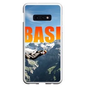 Чехол для Samsung S10E с принтом base jumping в Рязани, Силикон | Область печати: задняя сторона чехла, без боковых панелей | Тематика изображения на принте: adrenaline | b.a.s.e. | base jumping | danger | extreme | freedom | height | jump | parachute | risk | skydive | адреналин | бейс | бейсджампинг | высота | парашют | прыжок | риск | свобода | экстрим