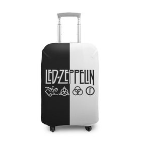 Чехол для чемодана 3D с принтом Led Zeppelin в Рязани, 86% полиэфир, 14% спандекс | двустороннее нанесение принта, прорези для ручек и колес | led | led zeppelin | блюз | группа | джимми пейдж | джон генри бонэм | джон пол джонс | лед зепелен | лед зеппелин | метал | роберт плант | рок | тяжелый | фолк | хард | хардрок | хеви | хевиметал
