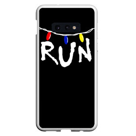 Чехол для Samsung S10E с принтом Stranger Things RUN в Рязани, Силикон | Область печати: задняя сторона чехла, без боковых панелей | stranger things | гирлянда | очень странные дела