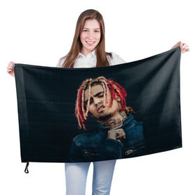 Флаг 3D с принтом Lil Pump в Рязани, 100% полиэстер | плотность ткани — 95 г/м2, размер — 67 х 109 см. Принт наносится с одной стороны | esketit | esskeetit | gang | lil | pump | rap | качер | лил | маленький | насос | памп | репер | рэпер | рэппер | с дредами | эшкере | эшкерее | эшкереее | эшкерееее | эщкере | эщкерее | эщкереее | эщкерееее