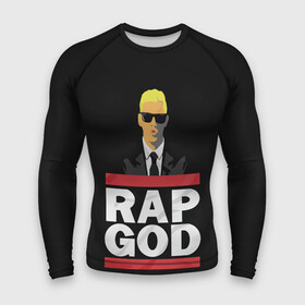 Мужской рашгард 3D с принтом Rap God Eminem в Рязани,  |  | actor | american rapper | composer | eminem | music | rap | rap god | record producer |   | актёр | американский | композитор | музыка | музыкальный продюсер | рэп | рэпер